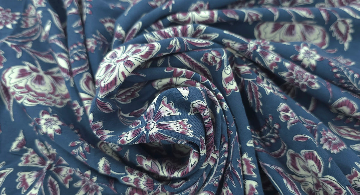 Printed Rayon Mystic Blooms