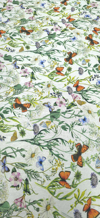 Printed Linen Blend Butterfly Dream