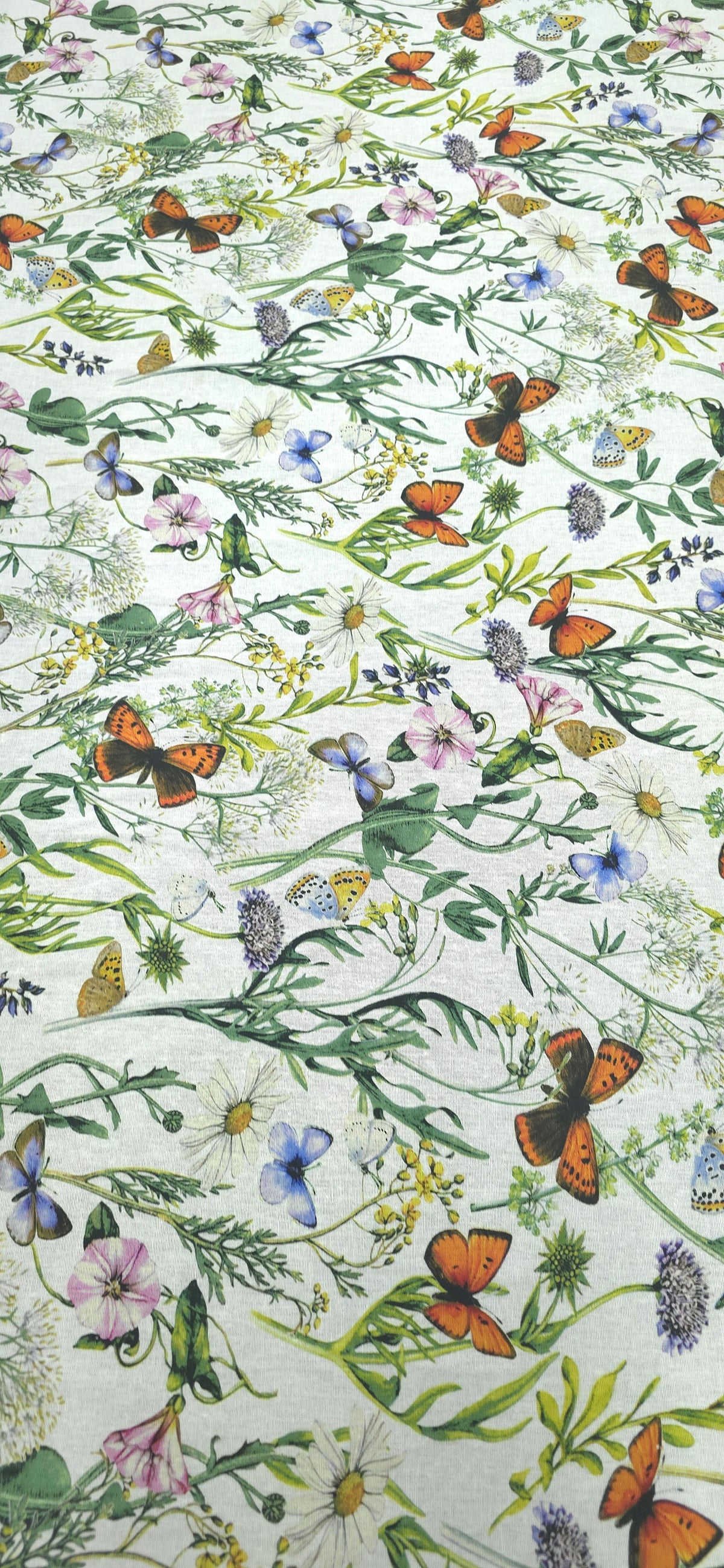 Printed Linen Blend Butterfly Dream