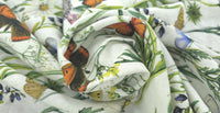 Printed Linen Blend Butterfly Dream