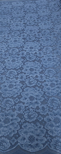 Corded Lace Denim Blooms