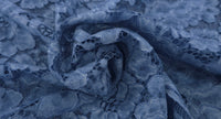Corded Lace Denim Blooms