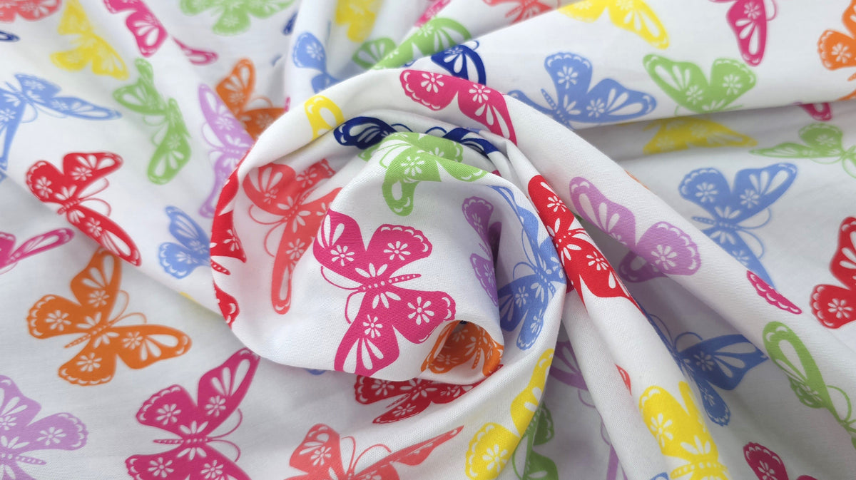 Printed Cotton Rainbow Butterfly