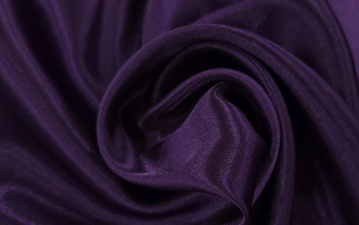 Charmeuse Satin Eggplant