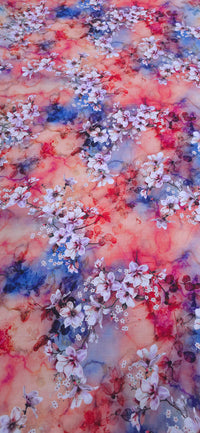 Printed Rayon Floral Dye