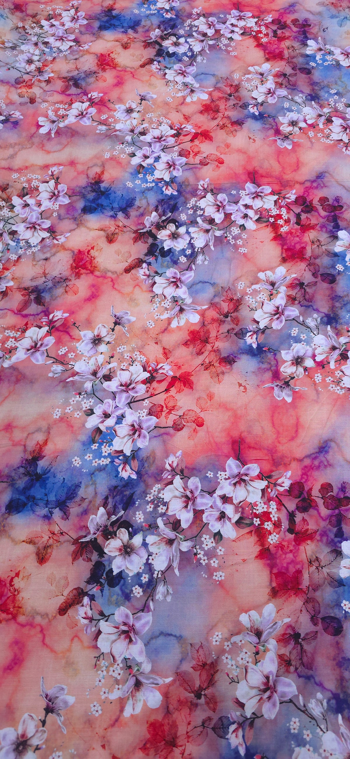 Printed Rayon Floral Dye