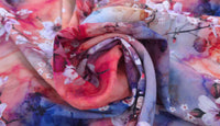 Printed Rayon Floral Dye