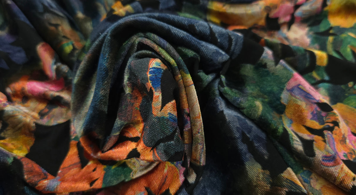 Burnout Velvet Mesh Secret Garden