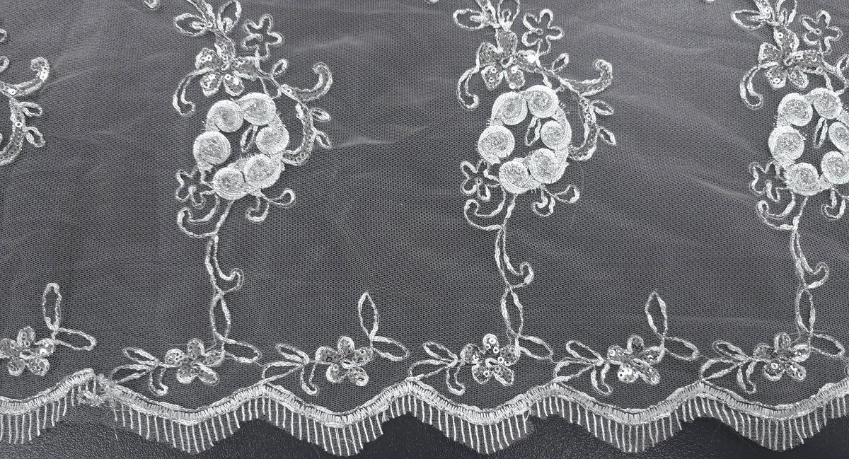 Rosettes Lace Swirl Silver