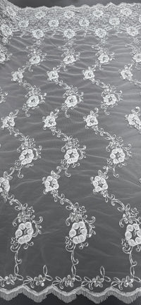 Rosettes Lace Swirl Silver