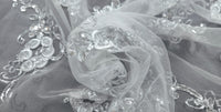 Rosettes Lace Swirl Silver