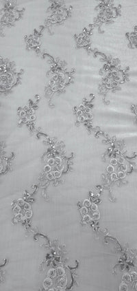 Rosettes Lace Swirl Silver