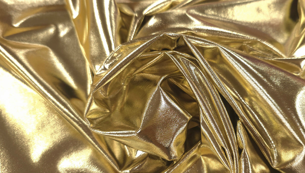 Liquid Foil Spandex Light Gold