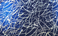 Printed Spandex Royal Graffiti