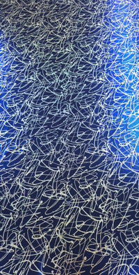 Printed Spandex Royal Graffiti