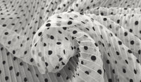 Pleated Tulle Velvet Polka