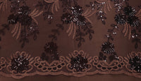 Sequinned Lace Brown Melody