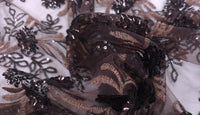 Sequinned Lace Brown Melody