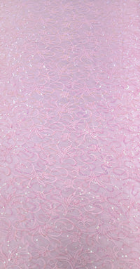 Stretch Lace Belle Sequin Pink