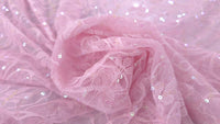 Stretch Lace Belle Sequin Pink