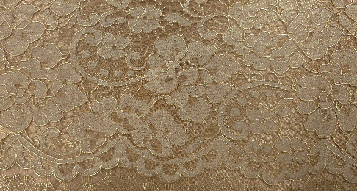 Corded Lace Metallic Gold Regale