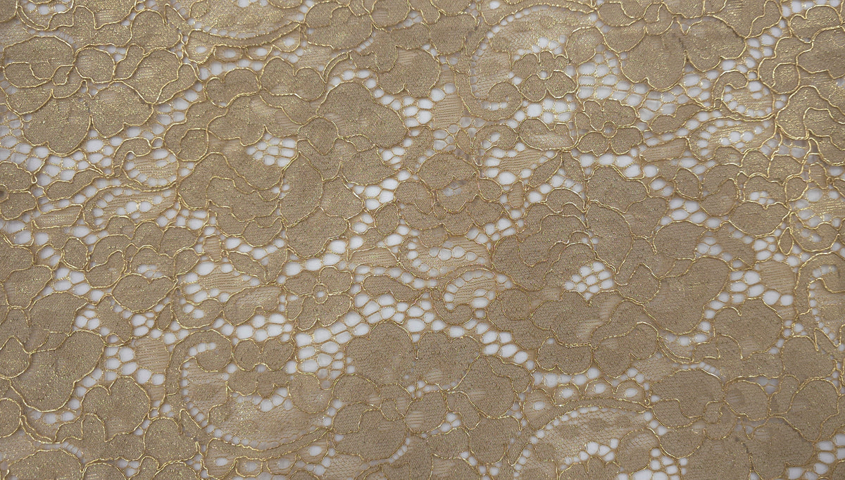 Corded Lace Metallic Gold Regale
