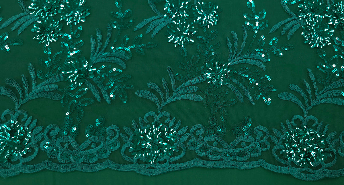 Sequinned Lace Emerald Bouquet