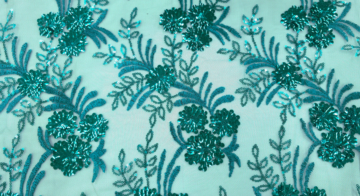 Sequinned Lace Emerald Bouquet