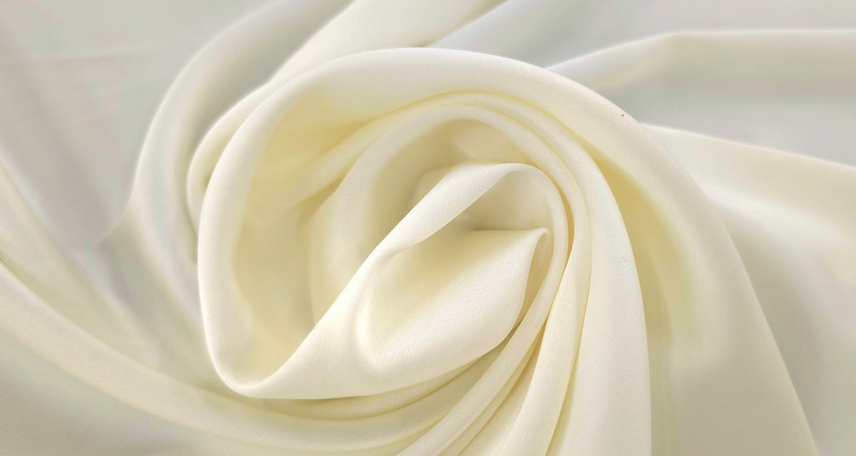 Lightweight Stretch Satin Ivory