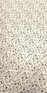 Printed Chiffon Music Notes