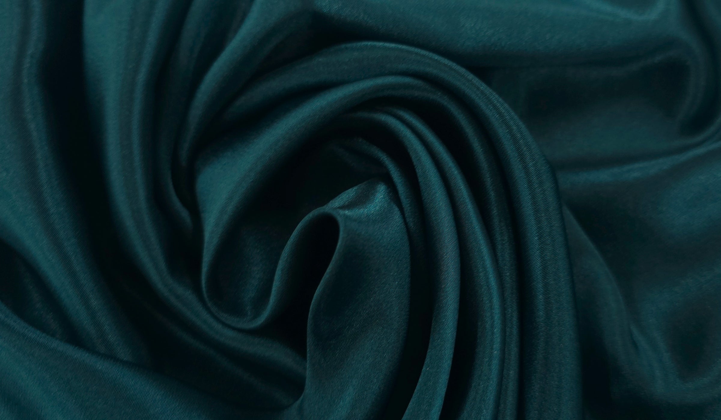 Charmeuse Satin Petrol Green