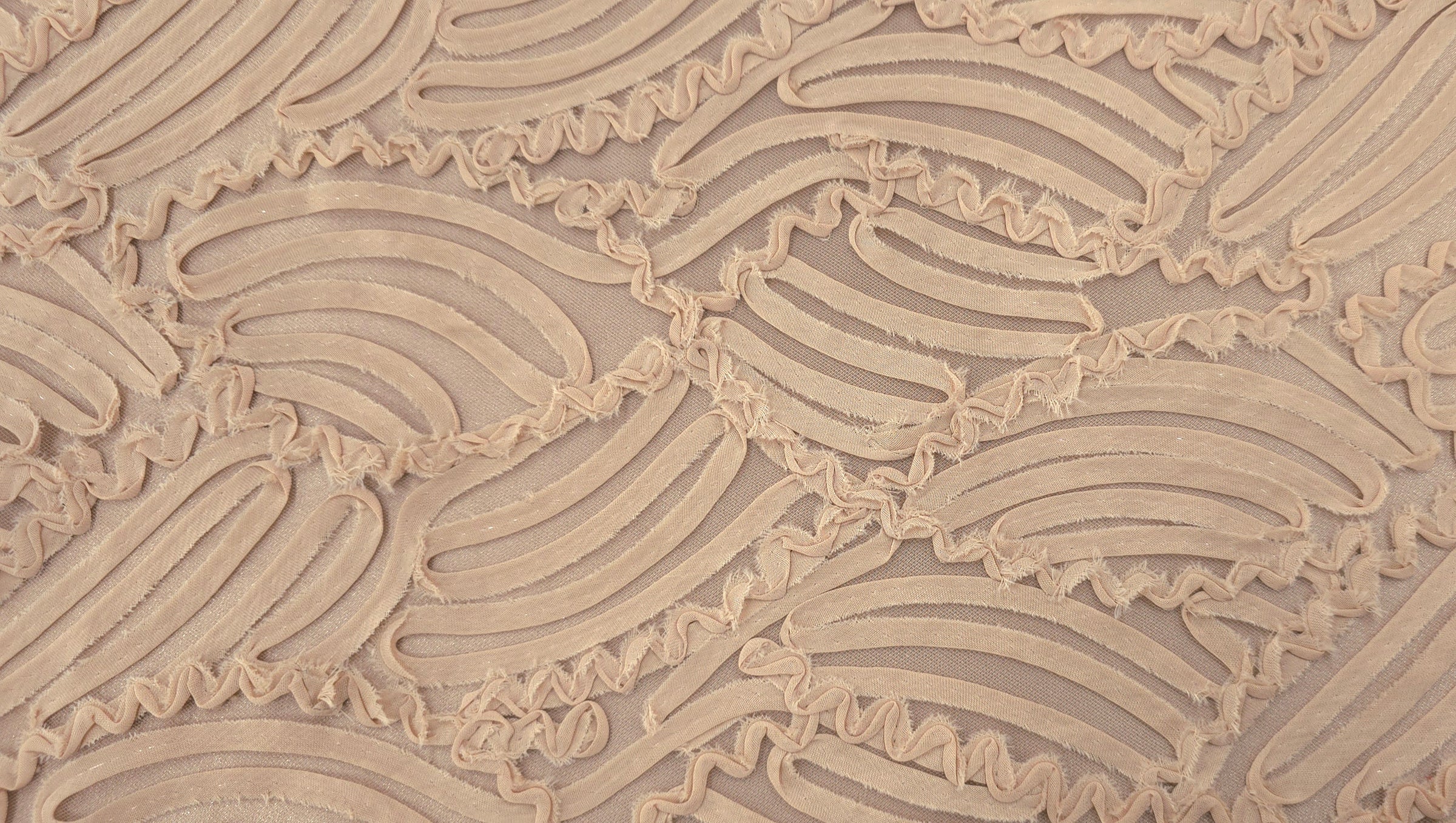 3D Swirl Lace Beige