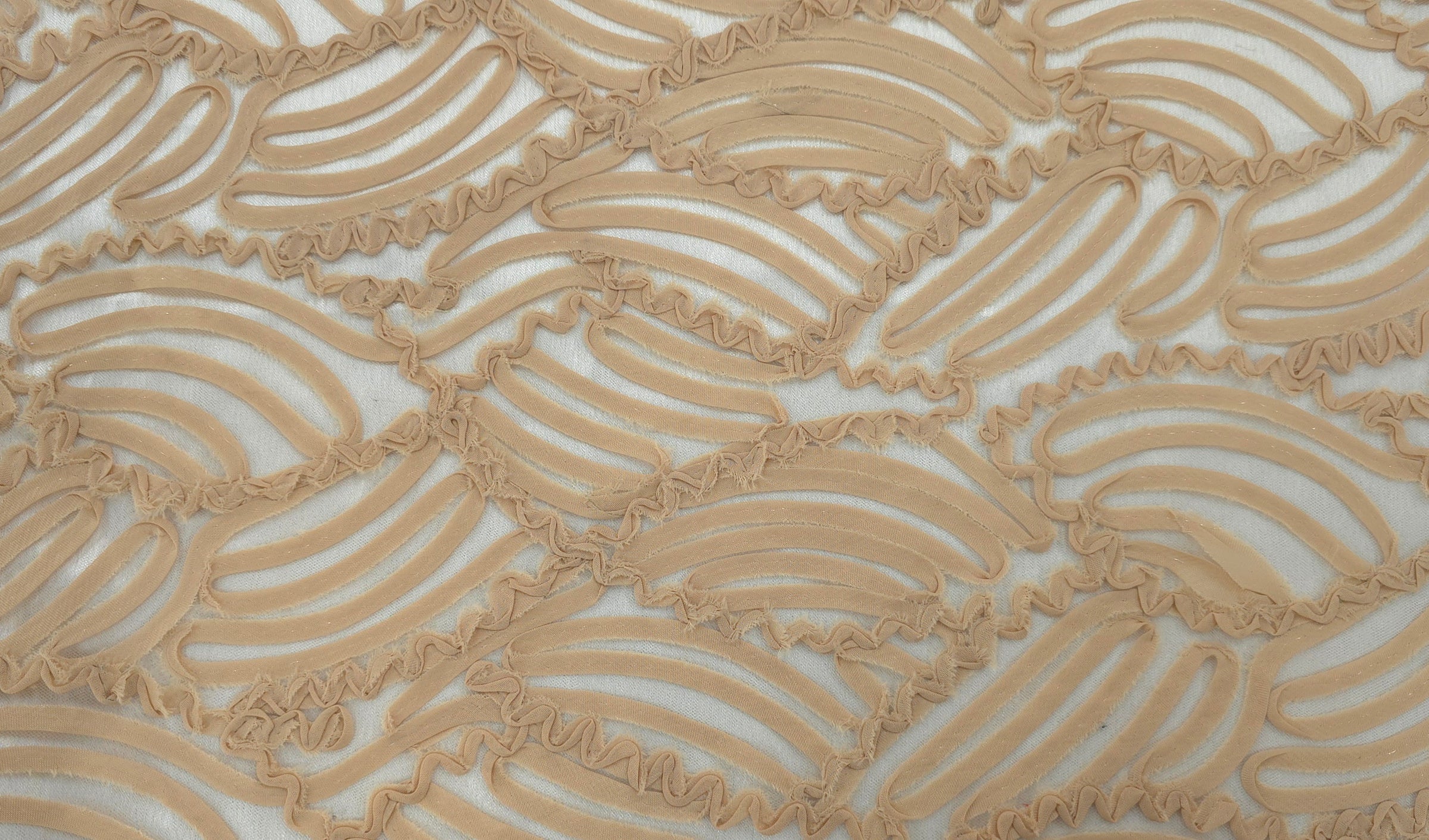 3D Swirl Lace Beige