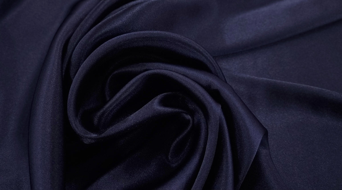 Charmeuse satin navy