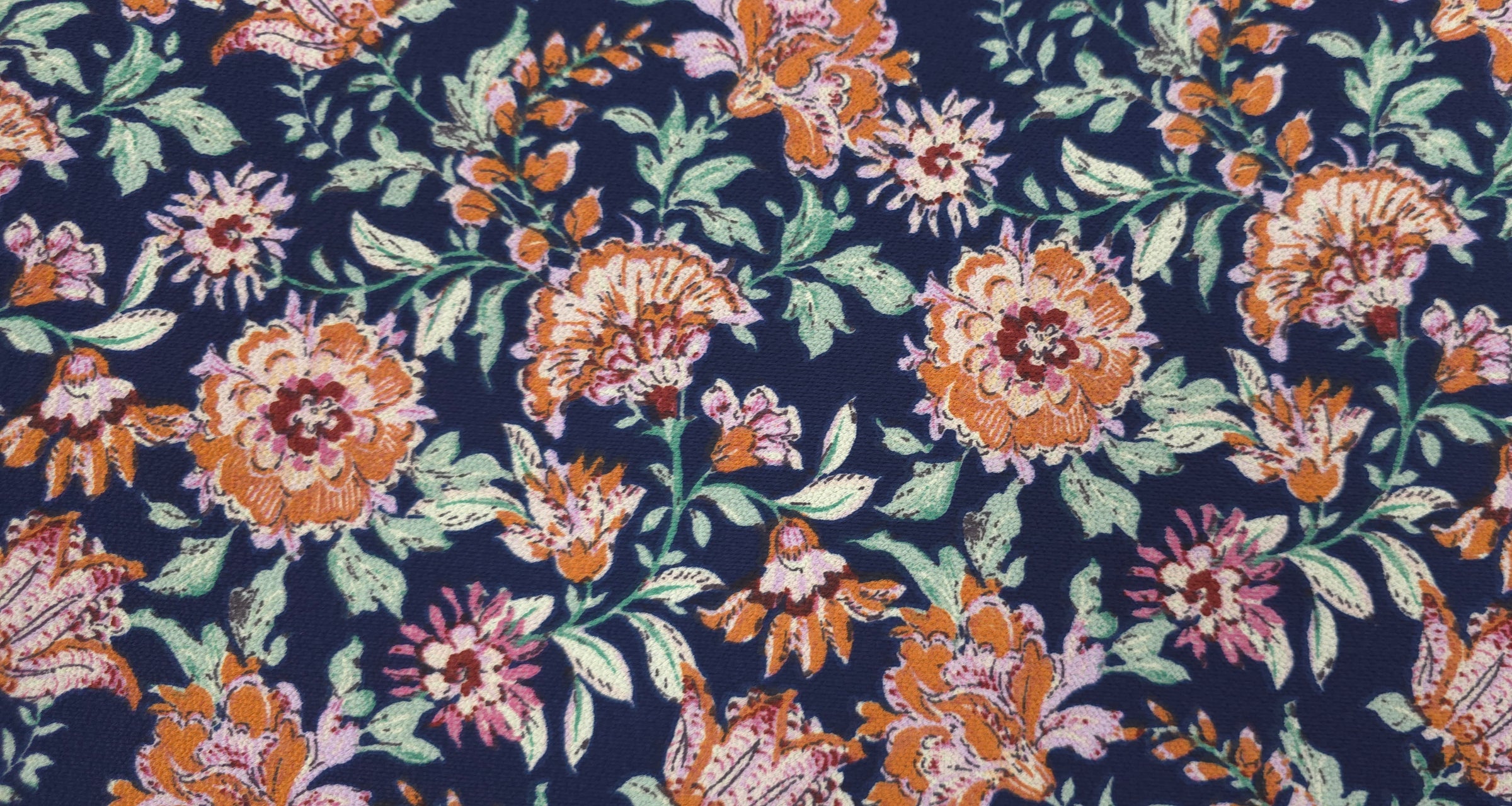 Crepe Look Polyester Blooms