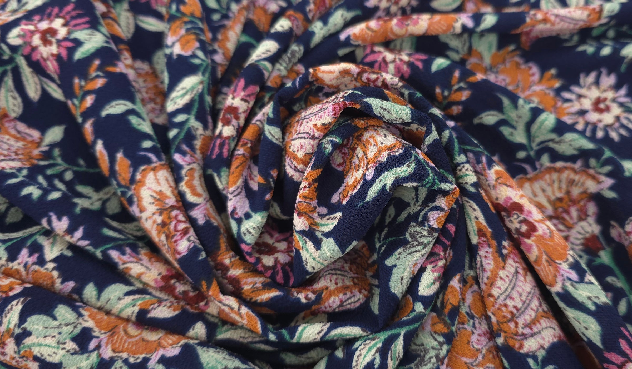 Crepe Look Polyester Blooms