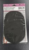 Elbow Patches Faux Leather Black