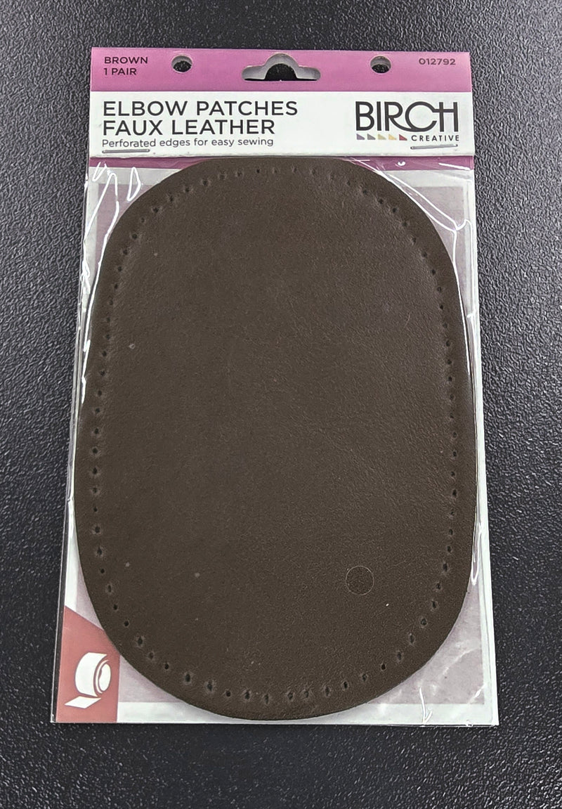 Elbow Patches Faux Leather Brown