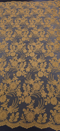 Elegance Embroidered Lace Gold
