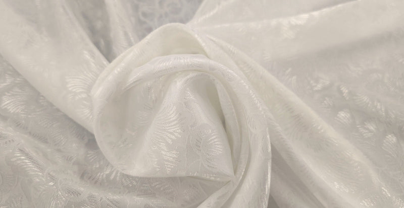 Embossed Polyester Ivory Mural