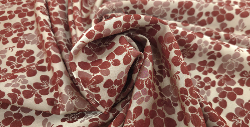 Embossed Polyester Jacquard Sweet Floral