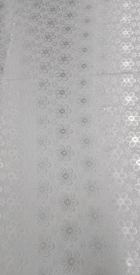 Embossed Polyester Silver Bouquet