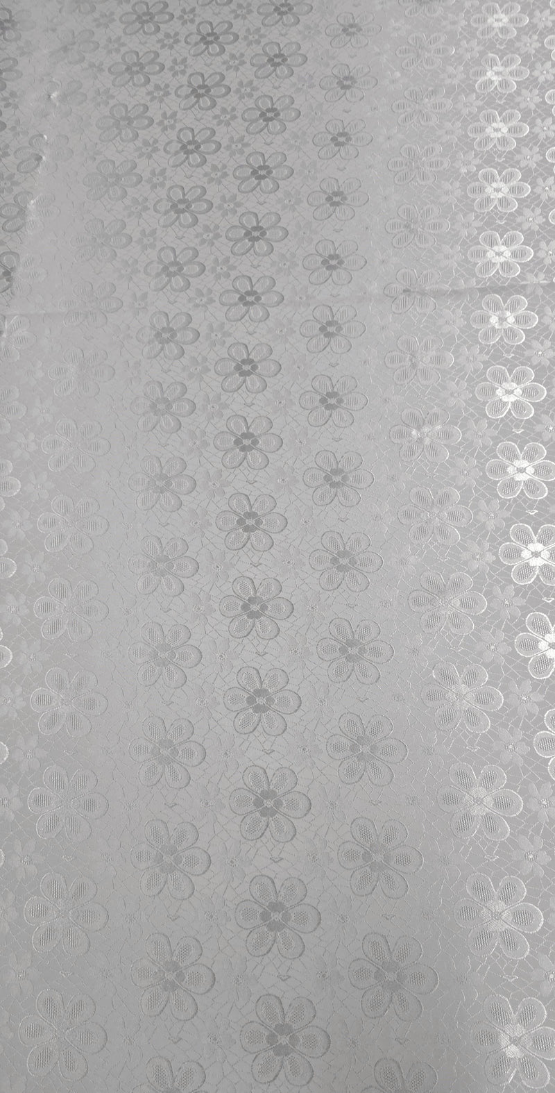 Embossed Polyester Silver Bouquet