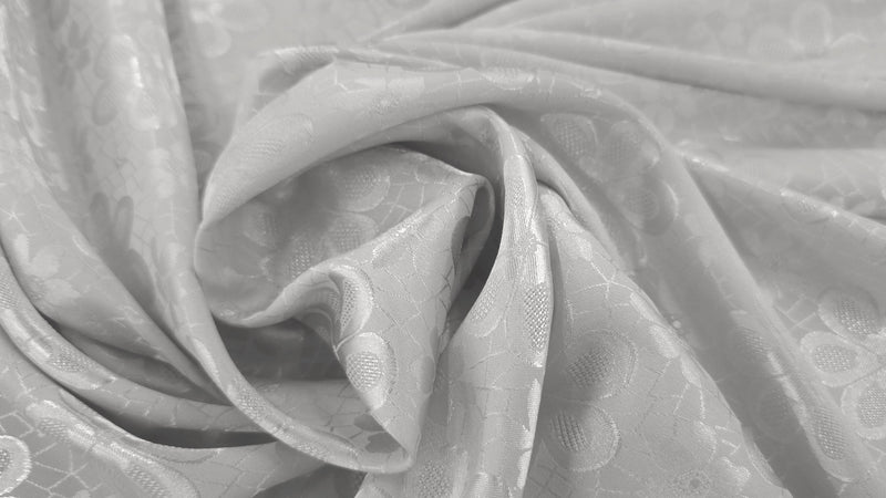 Embossed Polyester Silver Bouquet