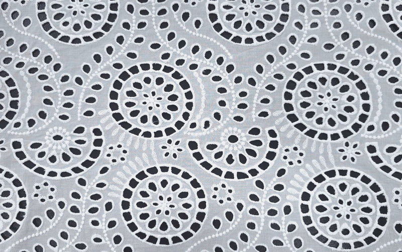 Embroidered Cotton Regal White