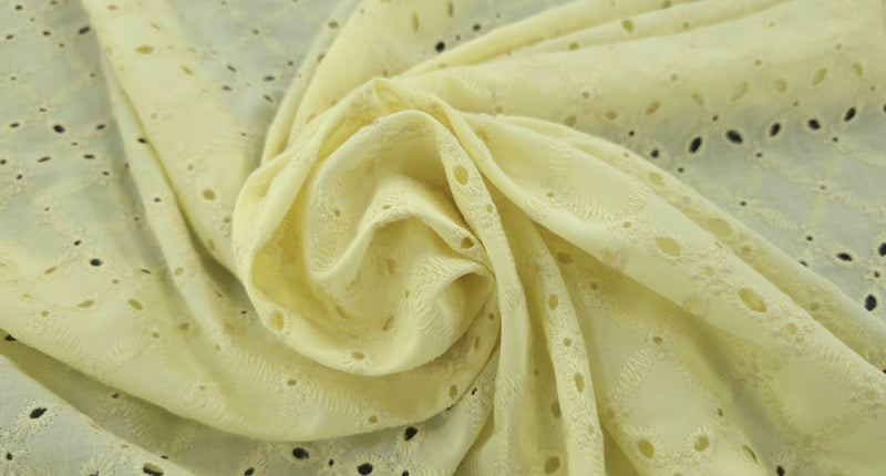 Embroidered Cotton Fanciful Lemon