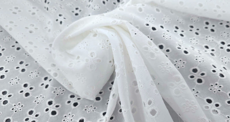 Embroidered Cotton Mirage Ivory