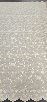 Embroidered Cotton Dainty Ivory