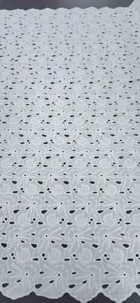 Embroidered Cotton Mystic White