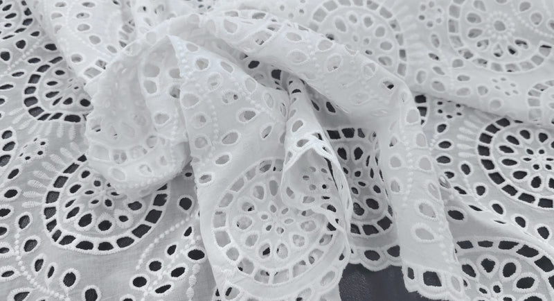 Embroidered Cotton Regal White